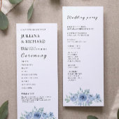 Blue Wedding Ceremony Programma Sjabloon