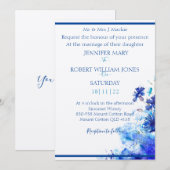 Blue wedding invitation  (Devant / Derrière)