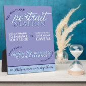 Blue Wedding Photo Booth Sign Fotoplaat (Zijkant)