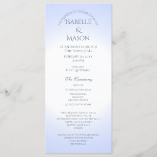 Blue Wedding Program Programma