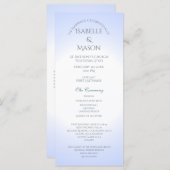 Blue Wedding-programma Programma (Voorkant / Achterkant)