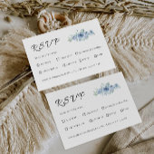 Blue Wedding RSVP Kaart Sjabloon