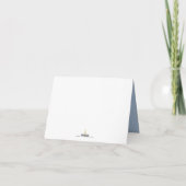 Blue Wedding Seahorse Bedankt kaarten (Achterkant)