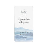 Blue Wedding Spread Love not Germs Hand Sanitizer Etiket (Voorkant)