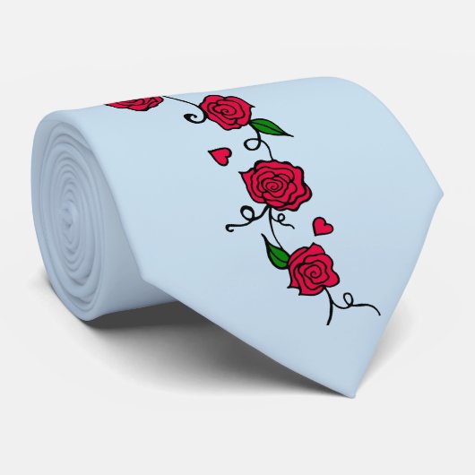 Blue Wedding Stropdas (Opgerold)