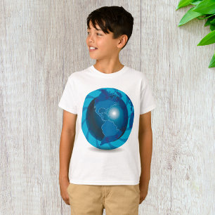 Blue Wereldbol Boys T-shirt
