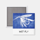 "Blue Wet Fly" Flyfish Art Magnet (Recto/Verso)