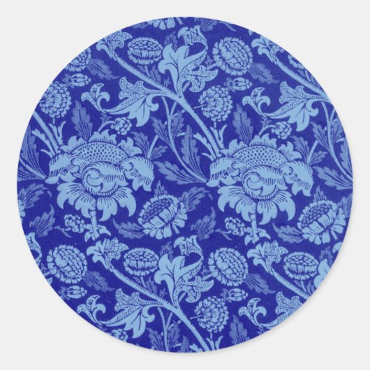 Blue Wey van William Morris Ronde Sticker (Voorkant)