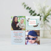 Blue Whale 2 Photo Kids - Invitation d'anniversair (Debout devant)