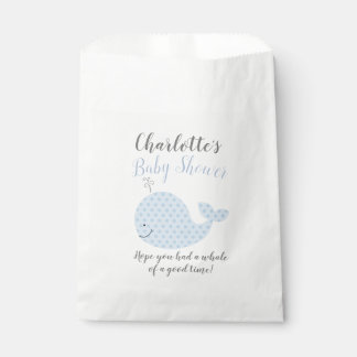 Blue Whale Baby shower Party Favoriser les sacs