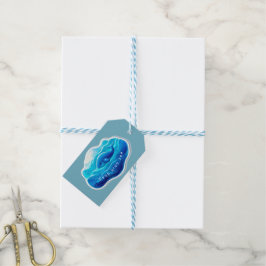 Blue Whale Cute, personalized Cadeaulabel