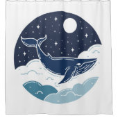 Blue Whale Dream Douchegordijn (Voorkant)
