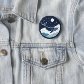 Blue Whale Dream Ronde Button 5,7 Cm (In situ)