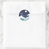 Blue Whale Dream Ronde Sticker (Tas)