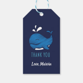 Blue Whale Gift label Cadeaulabel