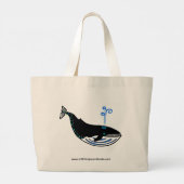 Blue WHALE - Jumbo tote bag (Dos)