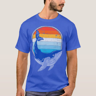 Blue Whale Lover Retro T-shirt