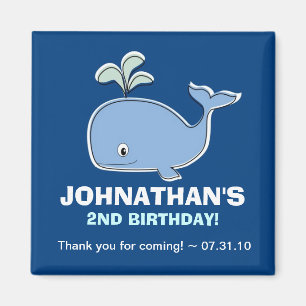 Blue Whale Magnet Party Favors Magneet