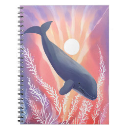 Blue Whale | Ocean Hues Watercolor Animal Notitieboek