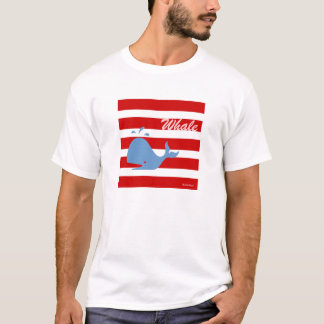 Blue Whale RED STRIPES, ingediend door Maila Oscar T-shirt