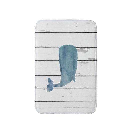 Blue Whale Shiplap Badkamer Decor Badmat (Voorkant Verticaal)