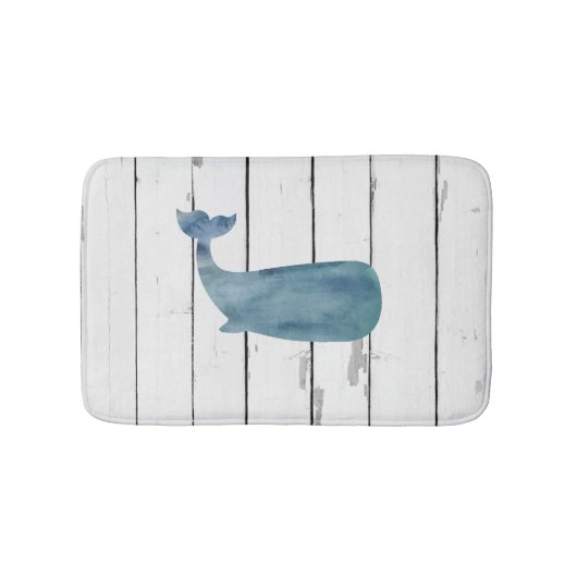 Blue Whale Shiplap Badkamer Decor Badmat (Voorkant)