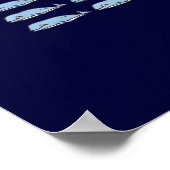 blue whales decor Waalse Poster (Hoek)