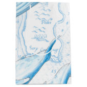 Blue Whales Family White Medium Cadeauzakje (Voorkant)