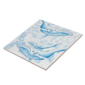 Blue Whales Family White Tegeltje (Zijkant)