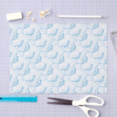 Blue Whales Family White Tissuepapier (Craft)