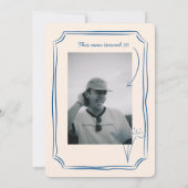 Blue Whimsical Funky Cheers Beers 30 jarig bestaan Kaart (Achterkant)