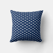 Blue Whimsical Personalized Children's Kussen (Achterkant)