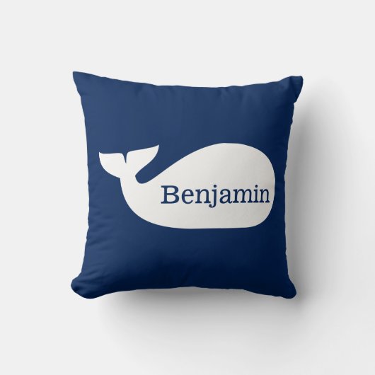 Blue Whimsical Personalized Children's Kussen (Voorkant)