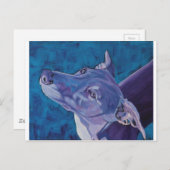 Blue Whippet Briefkaart (Voorkant / Achterkant)