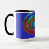 Blue Whirlwind Design Monogram Mok (Links)