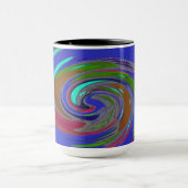 Blue Whirlwind Design Monogram Mok (Midden)