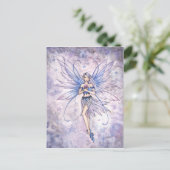 Blue Whisper Fairy Briefkaart (Staand voorkant)