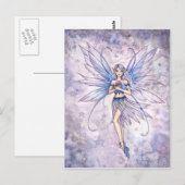 Blue Whisper Fairy Briefkaart (Voorkant / Achterkant)