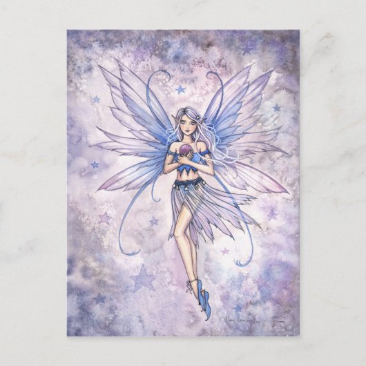 Blue Whisper Fairy Briefkaart (Voorkant)