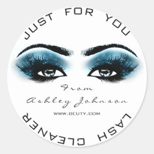 Blue Whit Beauty Glitter Coral Lash Makeup Cleaner Ronde Sticker