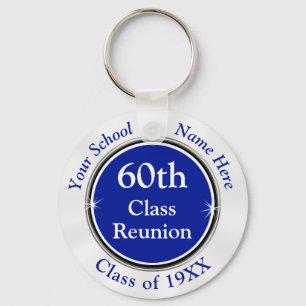 Blue White , 60th Class Reunion Gifts Sleutelhanger