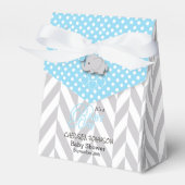 Blue, White and Gray Elephant Bedankdoosjes (Voorkant Zijde)