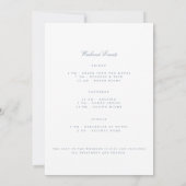 Blue & White Bachelor Weekend Invitation Kaart (Achterkant)