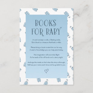 Blue White Bagage Boeken voor Baby Informatiekaartje