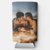 Blue white botanical monogram wedding photo  (Achterkant)