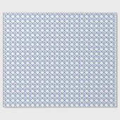 Blue White Ceramic look Diamond Pattern-cadeau Cadeaupapier (Vlak)