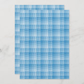 Blue White Checker Abstract Pattern Kaart (Voorkant / Achterkant)