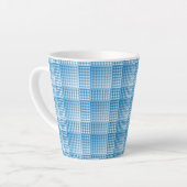 Blue White Checker Abstract Pattern Latte Mok (Linkerhoek)