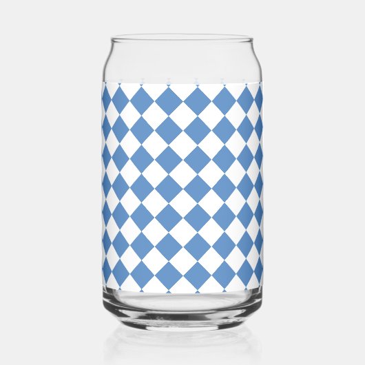 Blue White Checker Diamond Pattern (Verso)