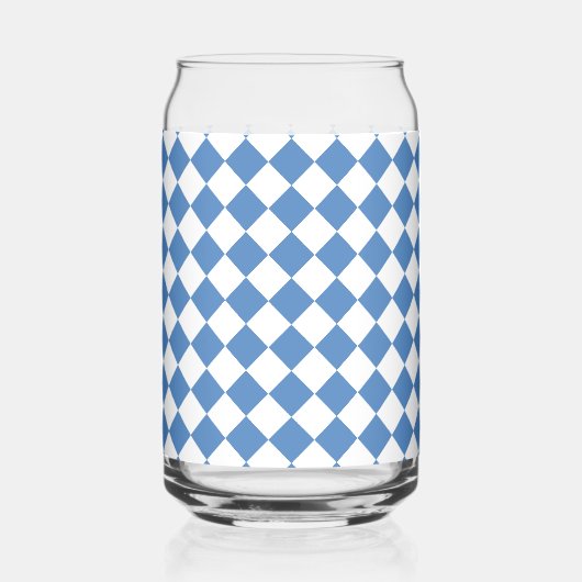 Blue White Checker Diamond Pattern (Gauche)